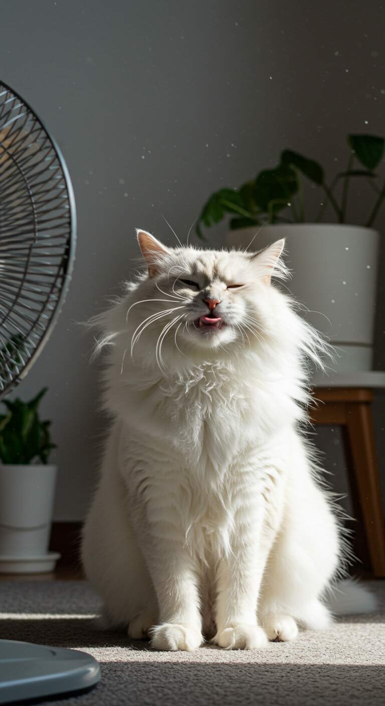 Funny Cat Profile Picture with Wind Blown Chaos
