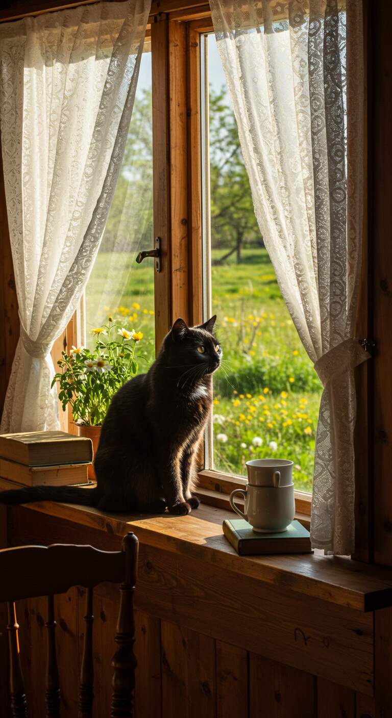 Cats in Spring Cats in Spring Window Light