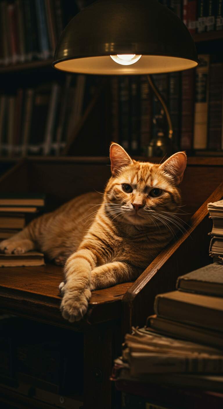 Library Cat in Focus Beautiful Cats Photography Indoors