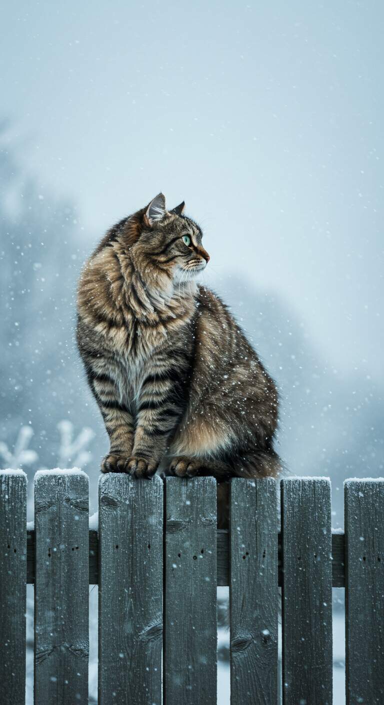 Snowy Perch and Silent Watch